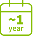 ~1 year calendar icon