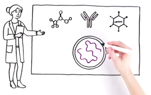 Scientist and mRNA gene therapy