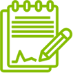 Clipboard for clinical research icon