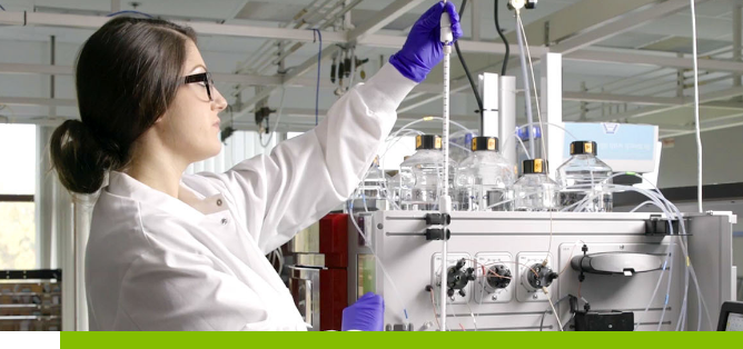 Woman working in lab