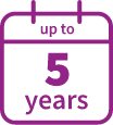 ~up to 5 years icon
