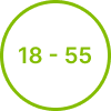 Be between 18 and 55 years of age